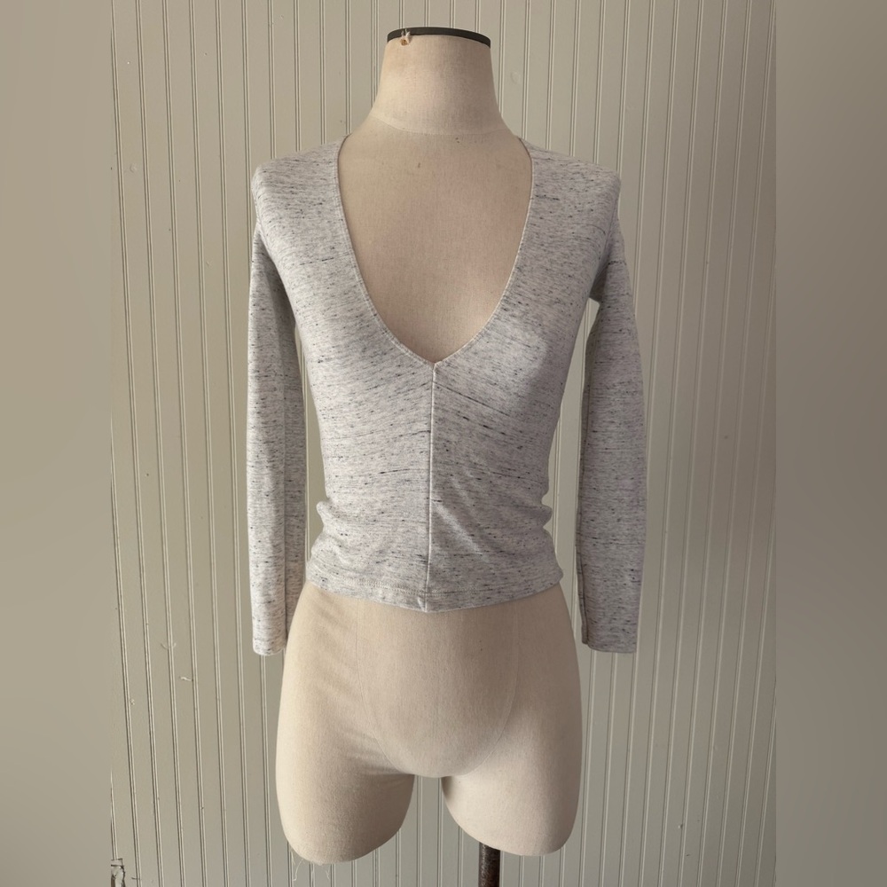 American Apparel V Cut Long Sleeve Shirt